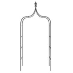 Tuinbogen 2 St 120X38X260 Cm Staal Zwart