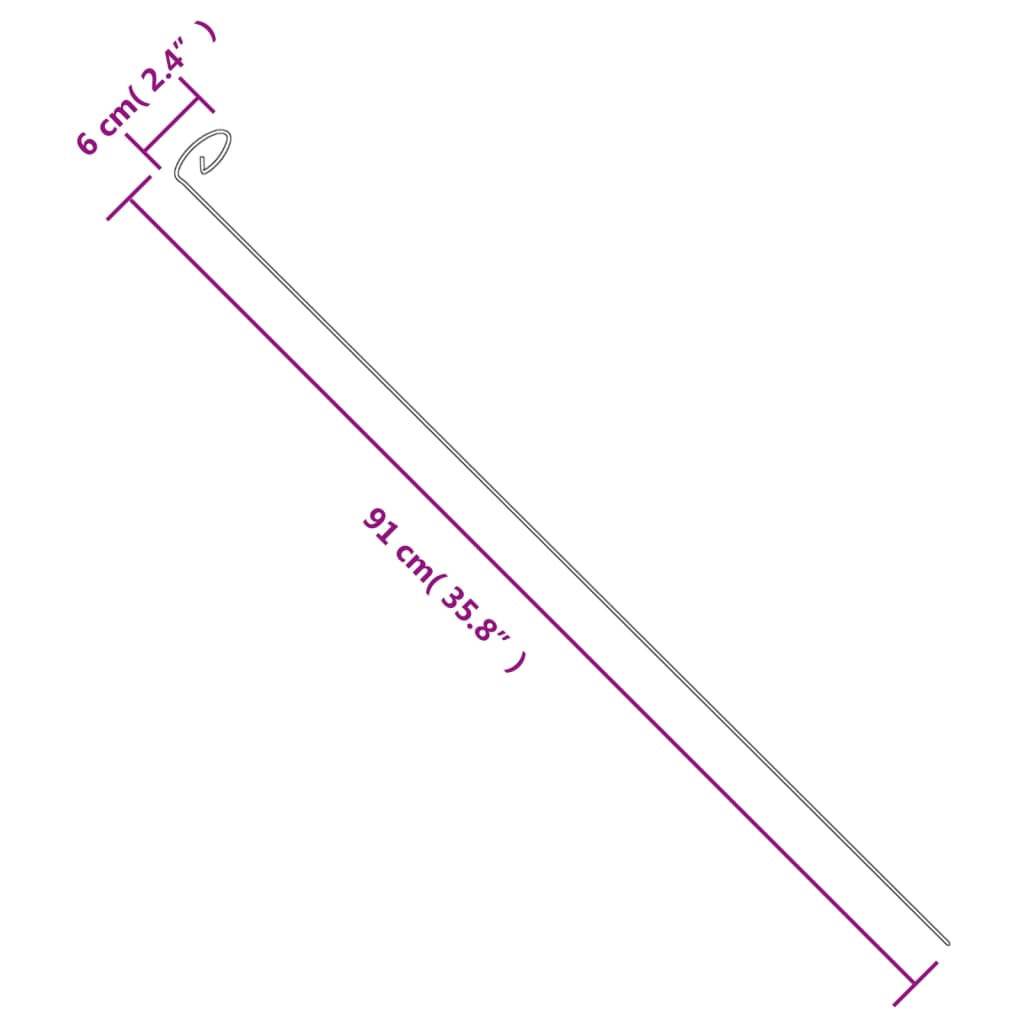 Plantenstaken Staal Donkergroen
