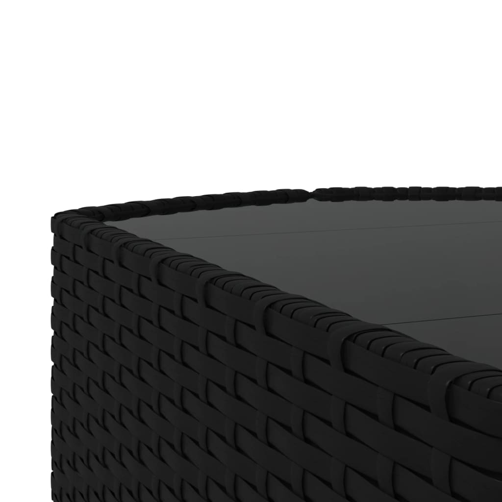 -Delige Loungeset Met Kussens Poly Rattan