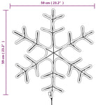 Kerstfiguur Sneeuwvlok Met Led's Warmwit