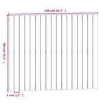 Wandhoofdbord 108X3X90 Cm Massief Grenenhout Honingbruin
