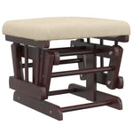 Schuifstoel Met Voetenbank Stof Wit