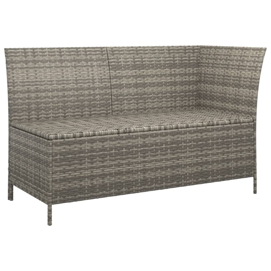 -Delige Loungeset Met Kussens Poly Rattan
