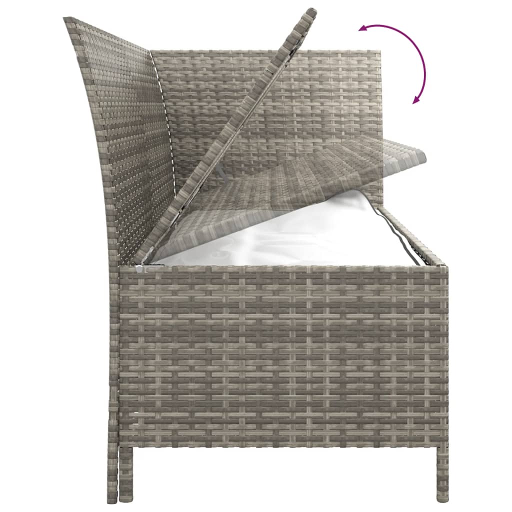 -Delige Loungeset Met Kussens Poly Rattan