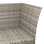 -Delige Loungeset Met Kussens Poly Rattan