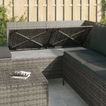 -Delige Loungeset Met Kussens Poly Rattan