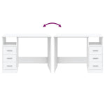 Bureau Met Lades 102X50X76 Cm Bewerkt Hout