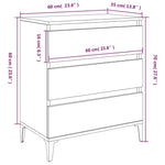 Dressoir 60X35X70 Cm Bewerkt Hout Kleurig