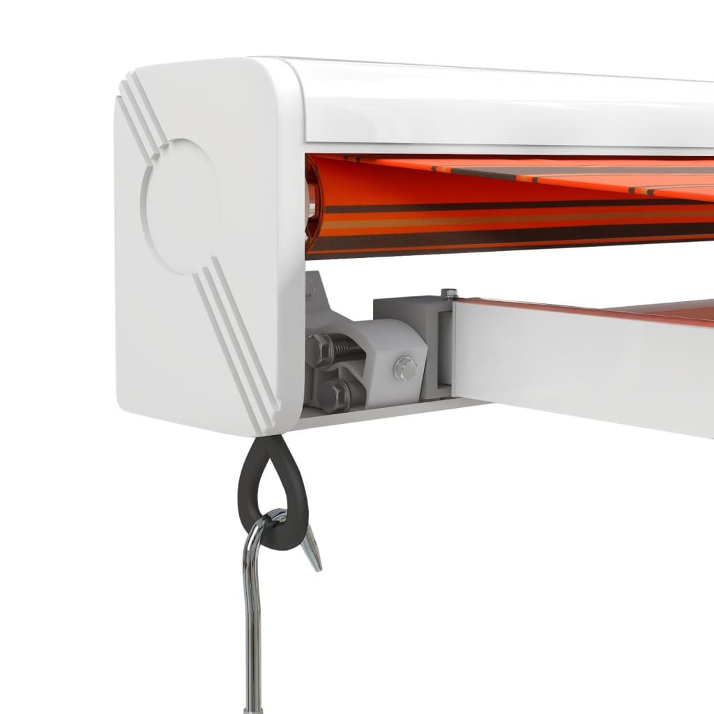 Luifel Uittrekbaar 4X3 M Stof En Aluminium Oranje En Bruin