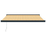 Luifel Uittrekbaar 3X2,5 M Stof En Aluminium Geel En Wit