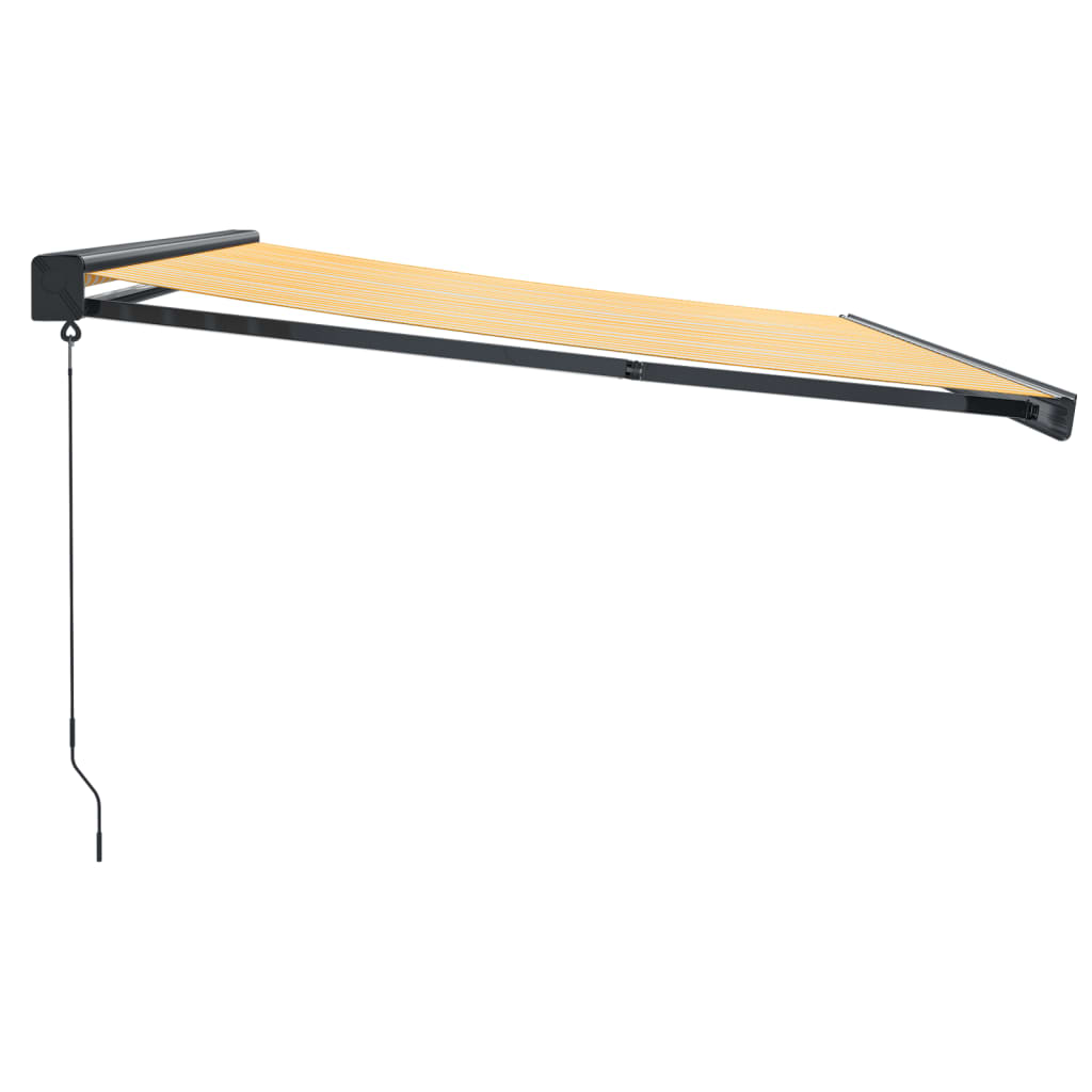 Luifel Uittrekbaar 4X3 M Stof En Aluminium Geel En Wit