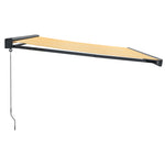 Luifel Uittrekbaar 4X3 M Stof En Aluminium Geel En Wit