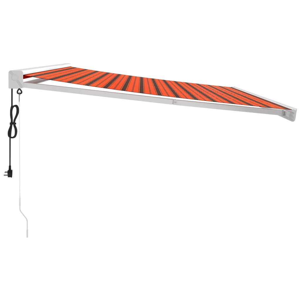 Luifel Uittrekbaar 4X3 M Stof En Aluminium Oranje En Bruin