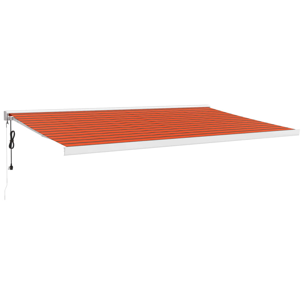 Luifel Uittrekbaar 5X3 M Stof En Aluminium Oranje En Bruin
