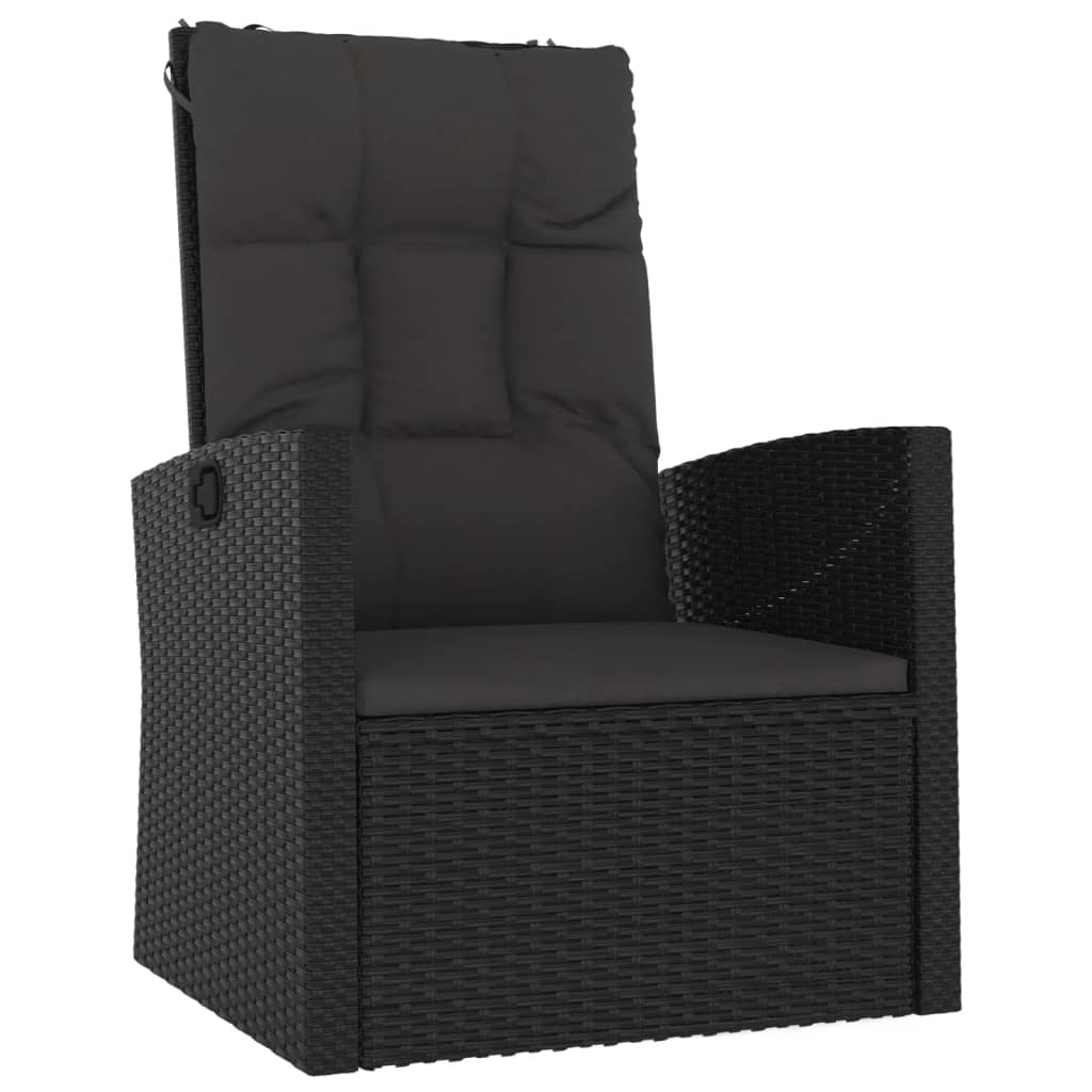 -Delige Loungeset Met Kussens Poly Rattan