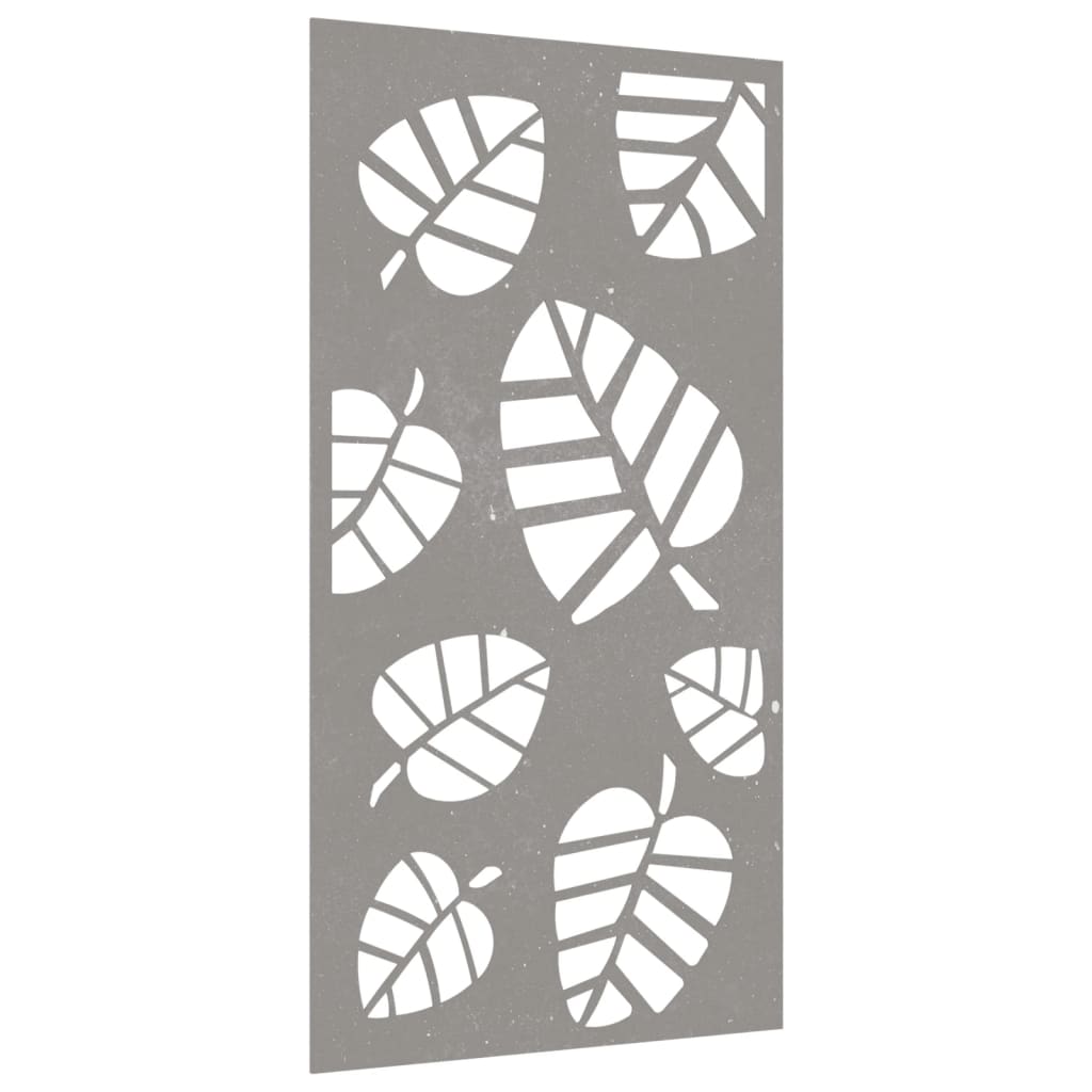 Wanddecoratie Tuin Bladontwerp 105X55 Cm Cortenstaal