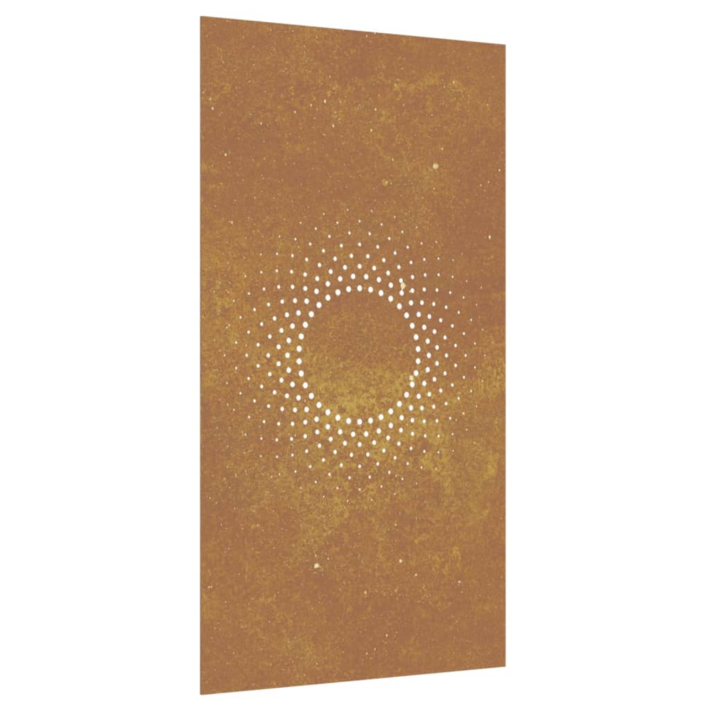 Wanddecoratie Tuin Zonontwerp 105X55 Cm Cortenstaal