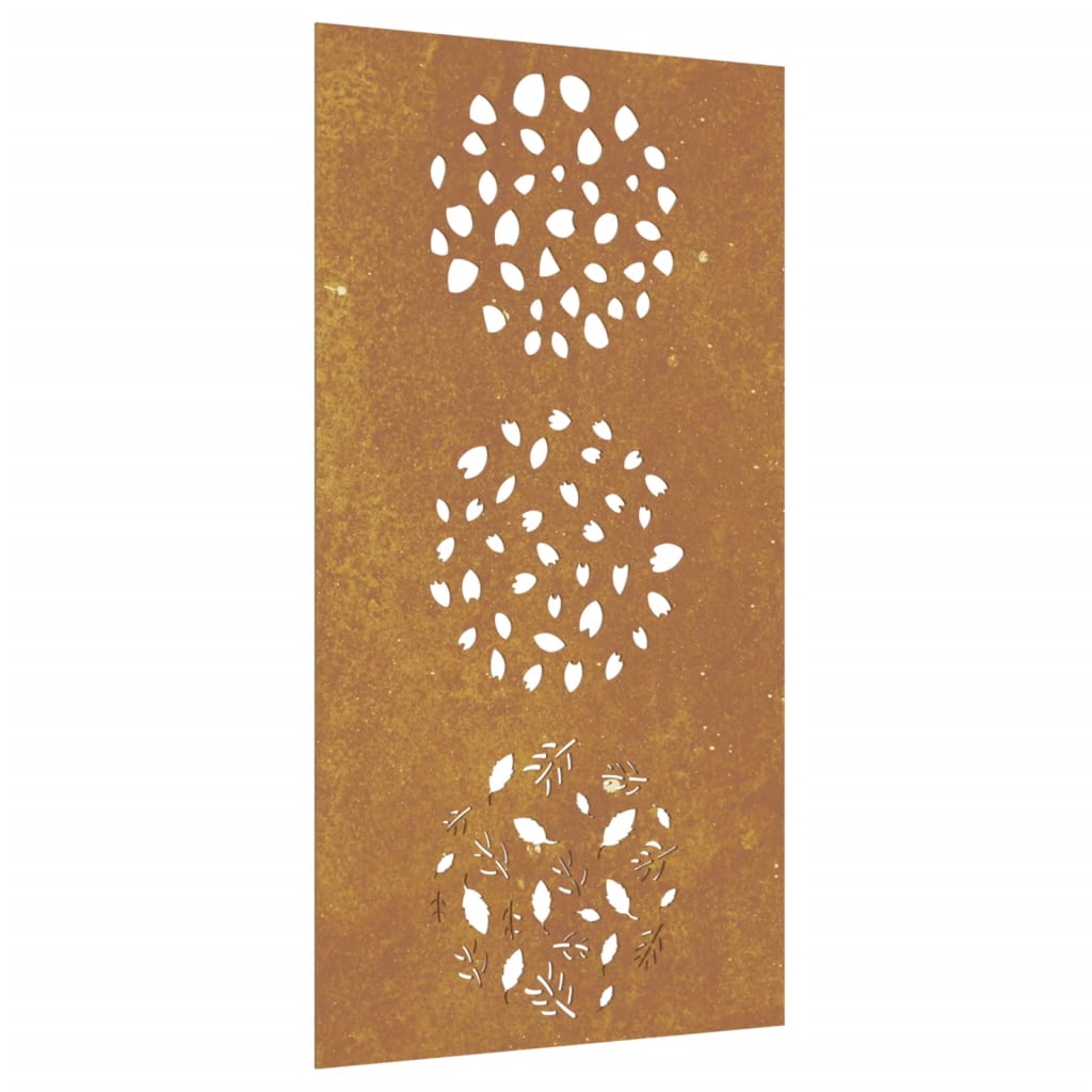 Wanddecoratie Tuin Bladontwerp 105X55 Cm Cortenstaal