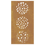 Wanddecoratie Tuin Bladontwerp 105X55 Cm Cortenstaal