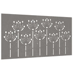 Wanddecoratie Tuin Bloemenontwerp 105X55 Cm Cortenstaal