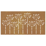 Wanddecoratie Tuin Bloemenontwerp 105X55 Cm Cortenstaal