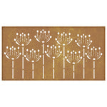 Wanddecoratie Tuin Bloemenontwerp 105X55 Cm Cortenstaal