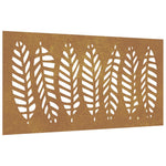 Wanddecoratie Tuin Bladontwerp 105X55 Cm Cortenstaal