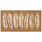Wanddecoratie Tuin Bladontwerp 105X55 Cm Cortenstaal
