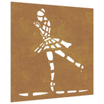 Wanddecoratie Tuin Balletdanserontwerp 55X55 Cm Cortenstaal