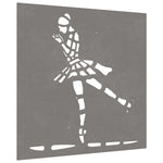 Wanddecoratie Tuin Balletdanserontwerp 55X55 Cm Cortenstaal
