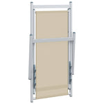 Strandstoelen Inklapbaar 2 St Aluminium En Textileen Crèmekleur