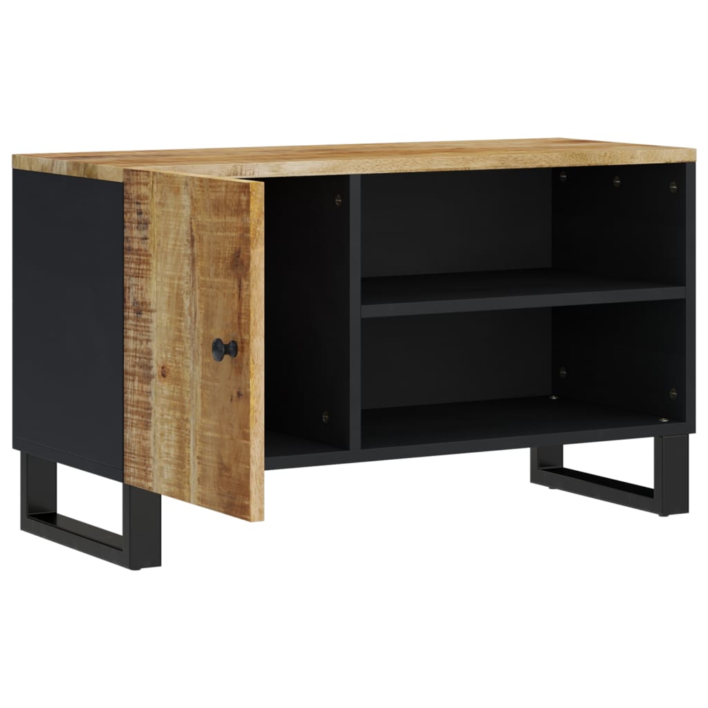 Tv-Meubel 80X33X46 Cm Massief Mangohout En Bewerkt Hout