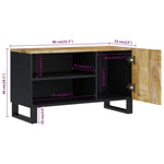 Tv-Meubel 80X33X46 Cm Massief Mangohout En Bewerkt Hout