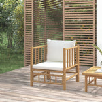 2-Delige Loungeset Met Kussens Bamboe