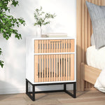 Nachtkastjes 40X30X55,5 Cm Bewerkt Hout En Ijzer