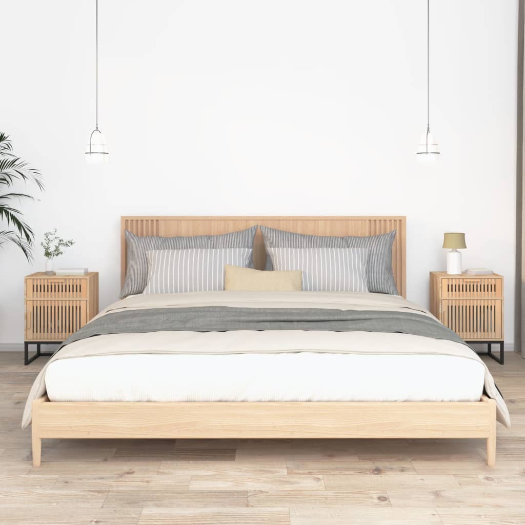 Nachtkastjes 40X30X55,5 Cm Bewerkt Hout En Ijzer