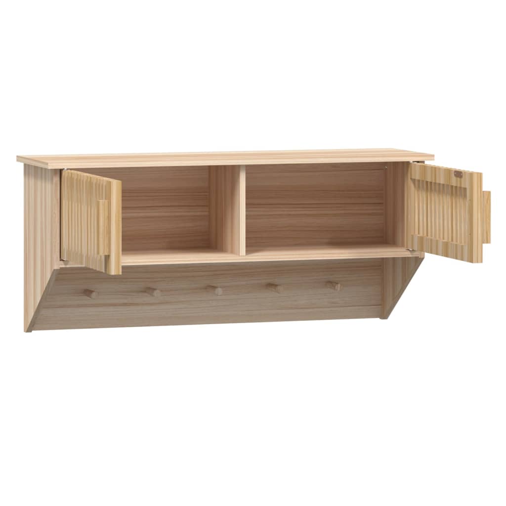 Wandkast Met Haken 80X24X35,5 Cm Bewerkt Hout