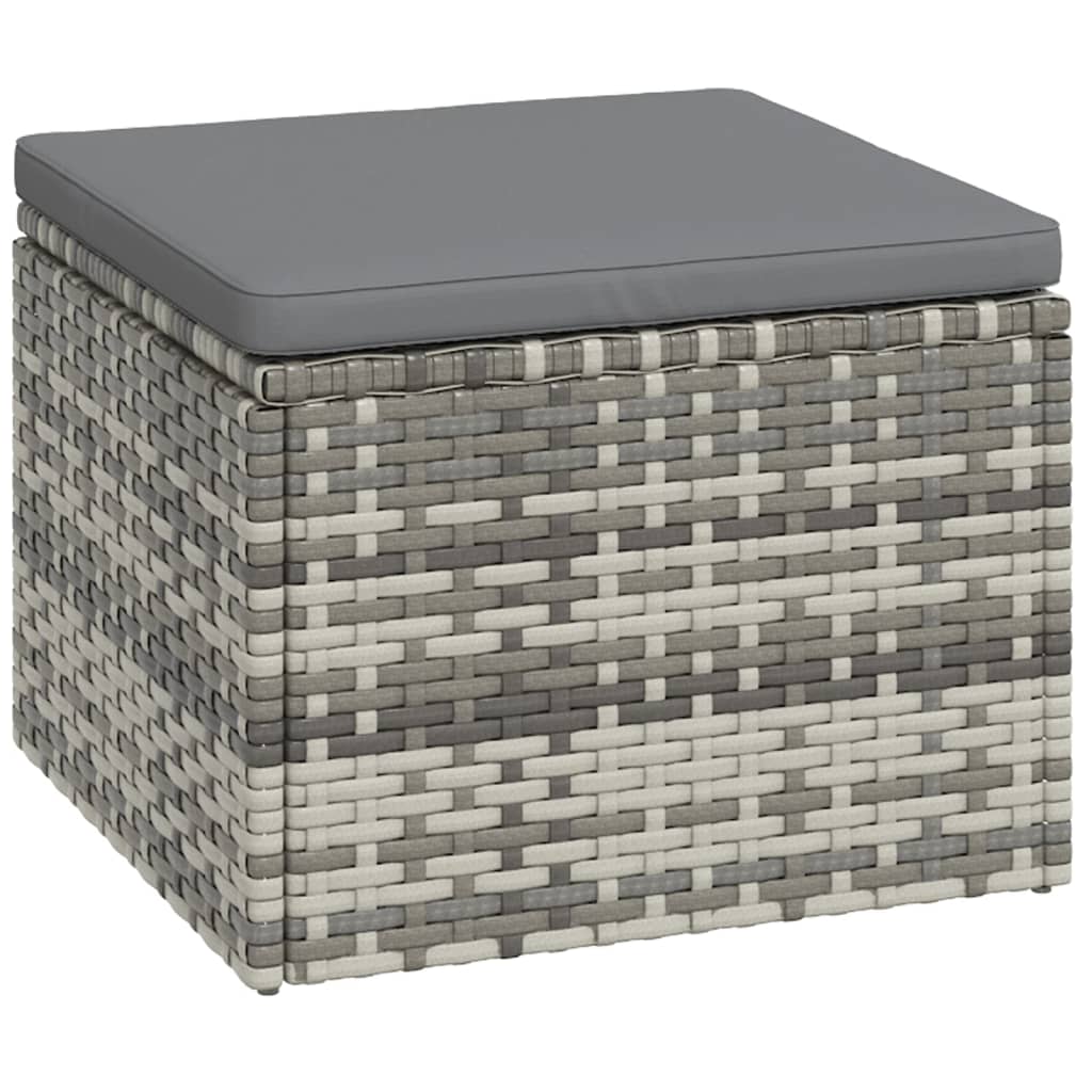 -Delige Loungeset Met Kussens Poly Rattan