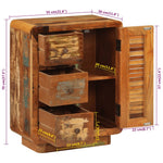 Dressoir Met 3 Lades 55X30X70 Cm Massief Gerecycled Hout