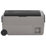Koelbox Met Wielen En Adapter Pp En Pe Zwart En Grijs