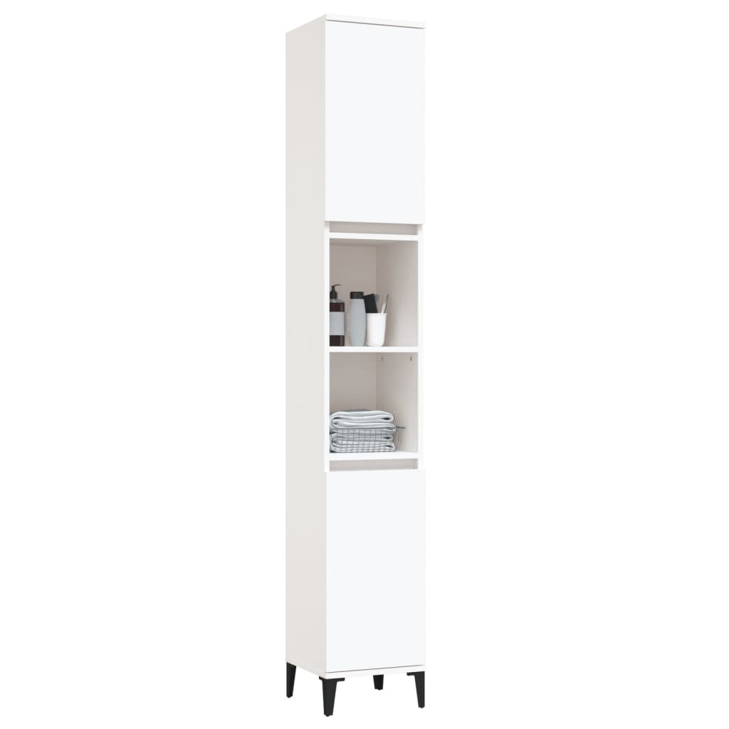 Badkamerkast 30X30X190 Cm Bewerkt Hout