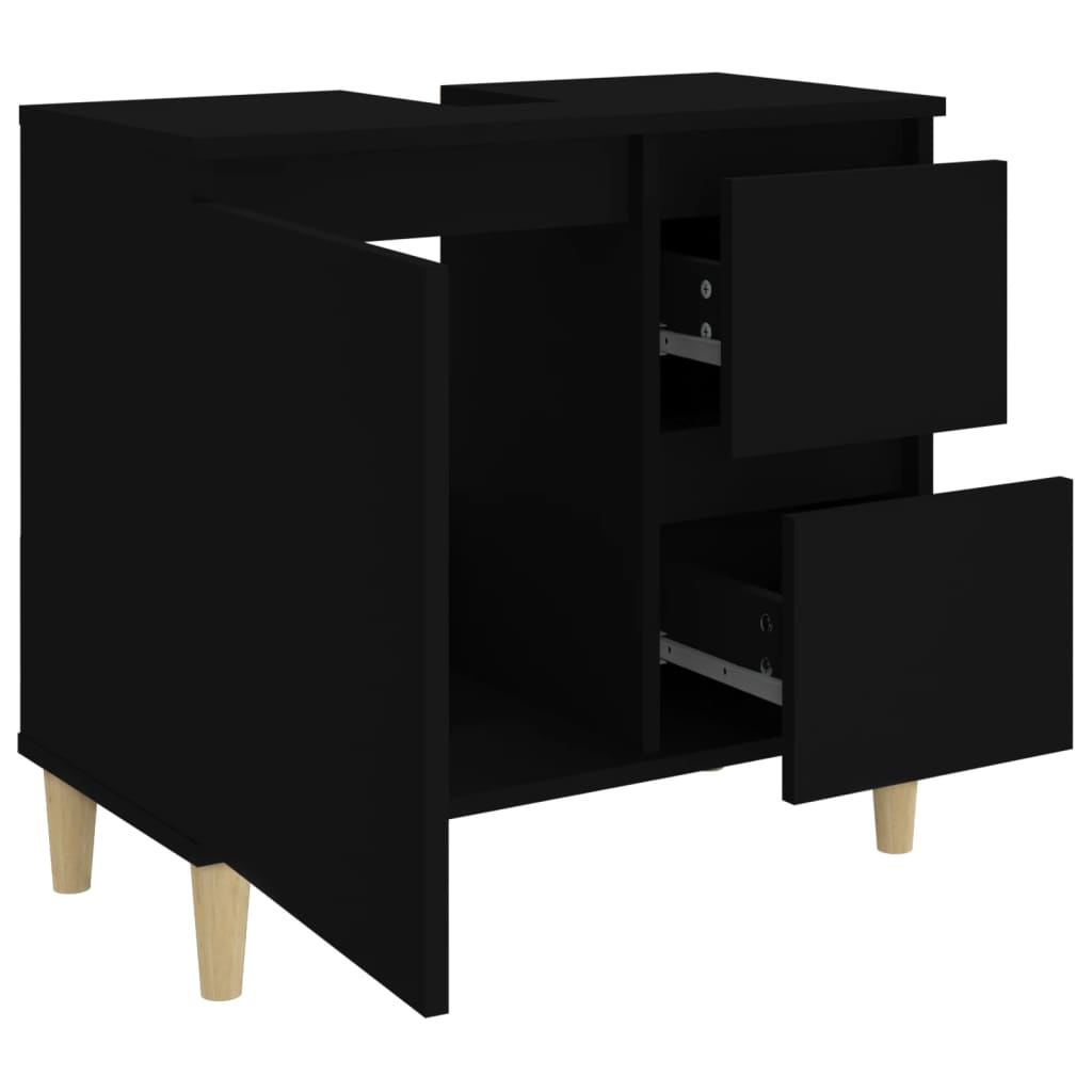 Badkamerkast 65X33X60 Cm Bewerkt Hout
