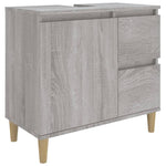 Badkamerkast 65X33X60 Cm Bewerkt Hout Eikenkleurig