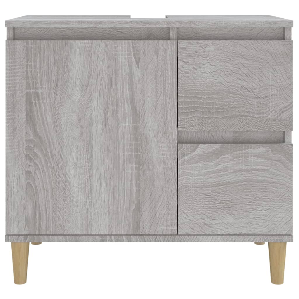 Badkamerkast 65X33X60 Cm Bewerkt Hout Eikenkleurig