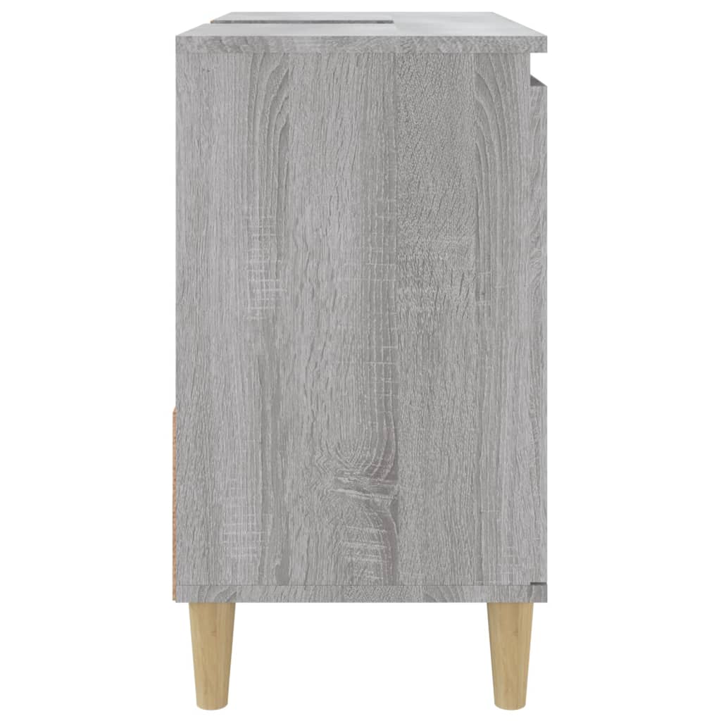 Badkamerkast 65X33X60 Cm Bewerkt Hout Eikenkleurig