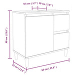Badkamerkast 65X33X60 Cm Bewerkt Hout Eikenkleurig