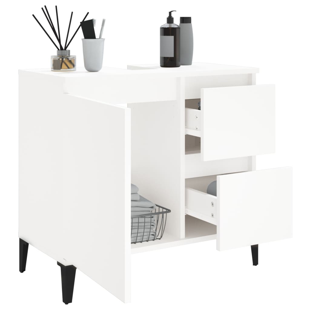 Badkamerkast 65X33X60 Cm Bewerkt Hout