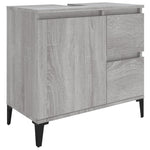 Badkamerkast 65X33X60 Cm Bewerkt Hout Eikenkleurig