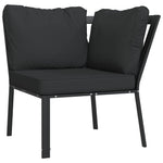 Tuinstoel Met Grijze Kussens 76X76X79 Cm Staal