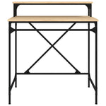 Bureau Bewerkt Hout En Ijzer Kleurig